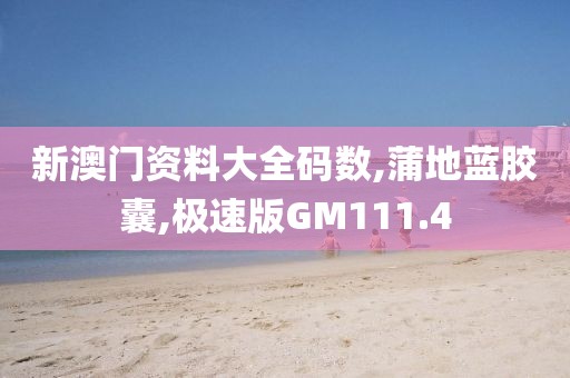 新澳门资料大全码数,蒲地蓝胶囊,极速版GM111.4