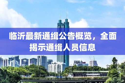 临沂最新通缉公告概览，全面揭示通缉人员信息