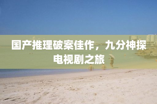 国产推理破案佳作，九分神探电视剧之旅