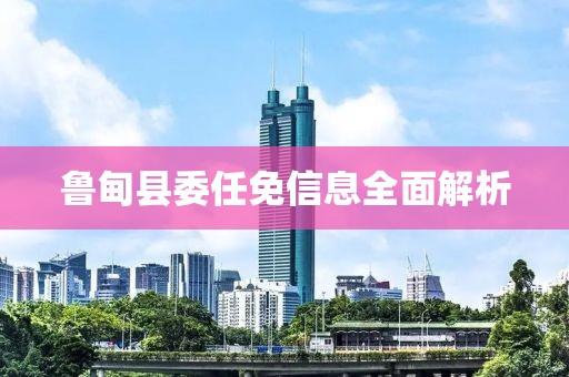 鲁甸县委任免信息全面解析