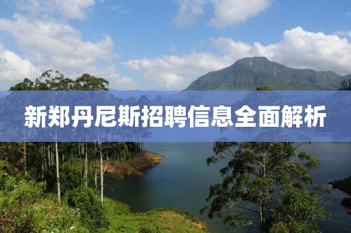 新郑丹尼斯招聘信息全面解析