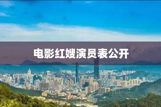 电影红嫂演员表公开