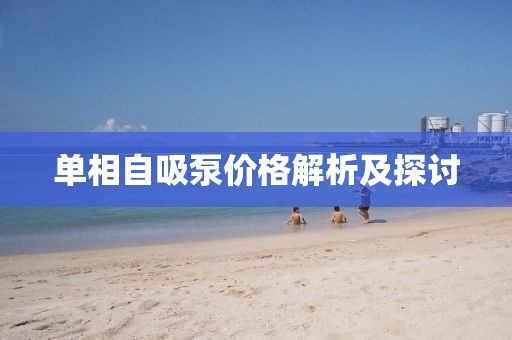 单相自吸泵价格解析及探讨