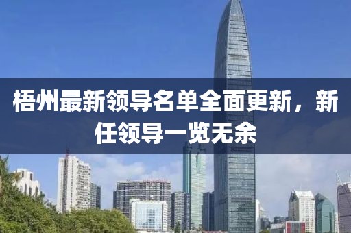 梧州最新领导名单全面更新，新任领导一览无余