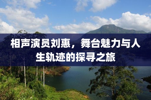 相声演员刘惠，舞台魅力与人生轨迹的探寻之旅