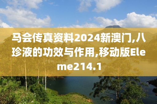 马会传真资料2024新澳门,八珍液的功效与作用,移动版Eleme214.1