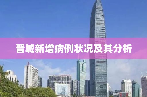 晋城新增病例状况及其分析