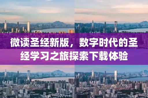 微读圣经新版，数字时代的圣经学习之旅探索下载体验
