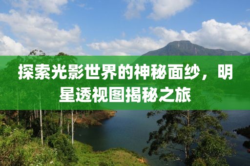 探索光影世界的神秘面纱，明星透视图揭秘之旅