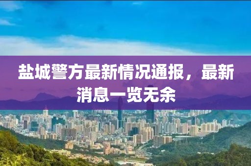 盐城警方最新情况通报，最新消息一览无余