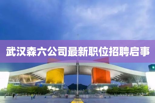 武汉森六公司最新职位招聘启事