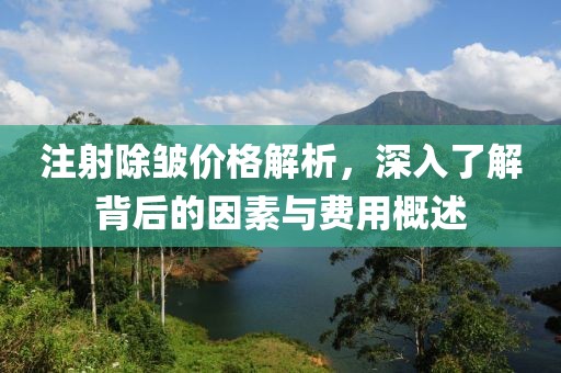 注射除皱价格解析，深入了解背后的因素与费用概述