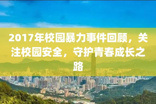 2017年校园暴力事件回顾，关注校园安全，守护青春成长之路