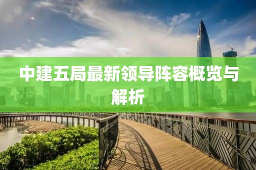 中建五局最新领导阵容概览与解析