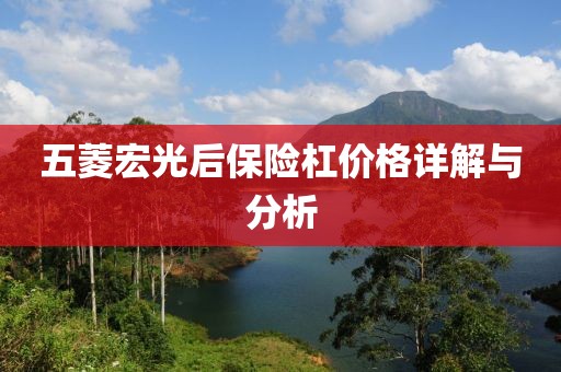 五菱宏光后保险杠价格详解与分析