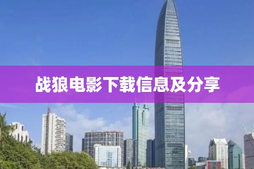 战狼电影下载信息及分享