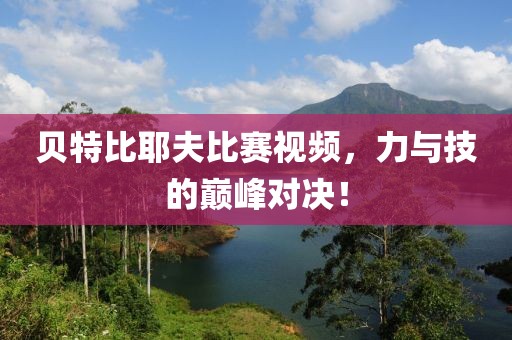 贝特比耶夫比赛视频，力与技的巅峰对决！