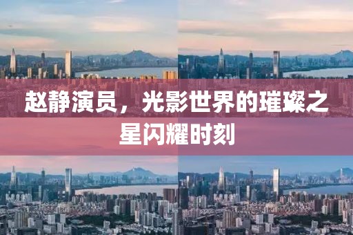 赵静演员，光影世界的璀璨之星闪耀时刻