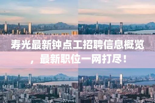 寿光最新钟点工招聘信息概览，最新职位一网打尽！