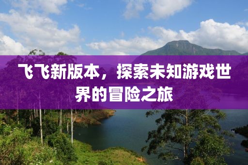 飞飞新版本，探索未知游戏世界的冒险之旅