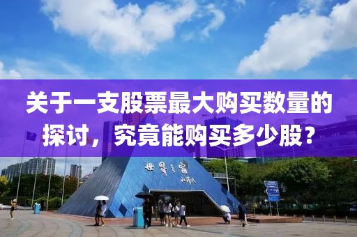 关于一支股票最大购买数量的探讨，究竟能购买多少股？