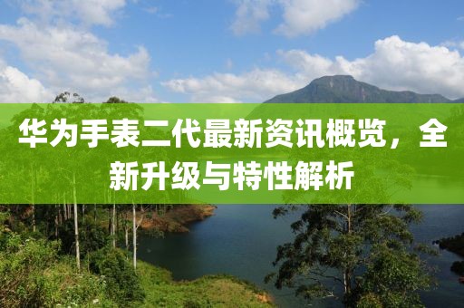华为手表二代最新资讯概览，全新升级与特性解析
