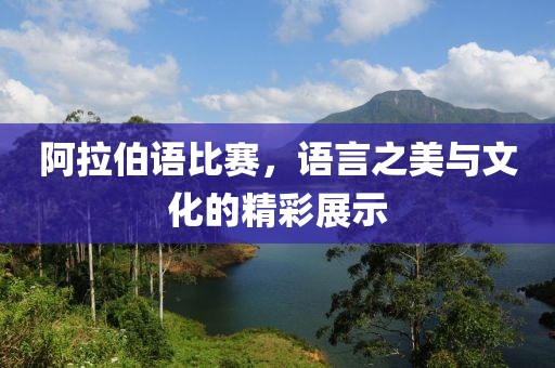 阿拉伯语比赛，语言之美与文化的精彩展示
