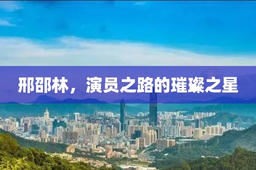 邢邵林，演员之路的璀璨之星