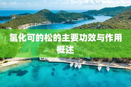 氢化可的松的主要功效与作用概述