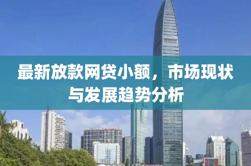 最新放款网贷小额，市场现状与发展趋势分析