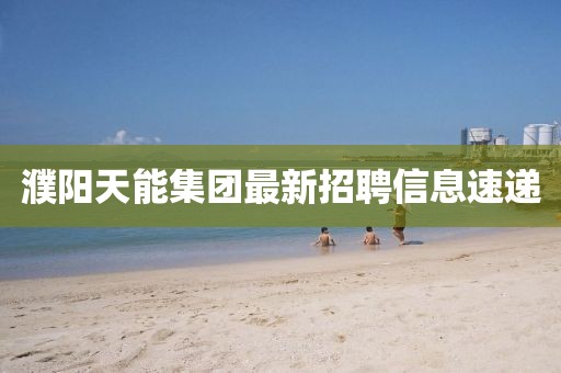 濮阳天能集团最新招聘信息速递