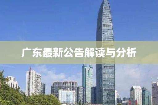 广东最新公告解读与分析