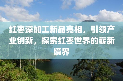 红枣深加工新品亮相，引领产业创新，探索红枣世界的崭新境界