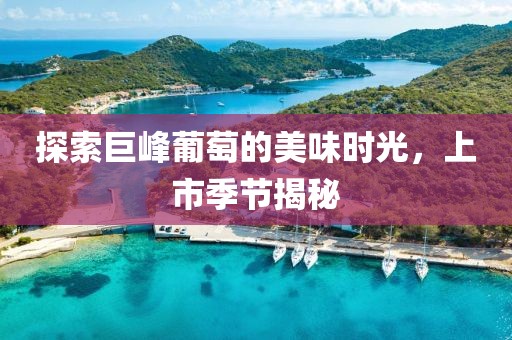 探索巨峰葡萄的美味时光，上市季节揭秘