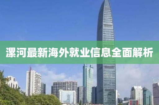 漯河最新海外就业信息全面解析