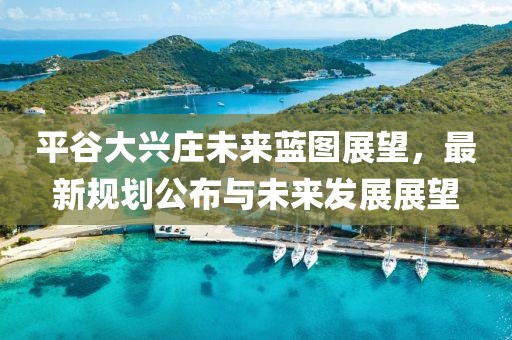 平谷大兴庄未来蓝图展望，最新规划公布与未来发展展望