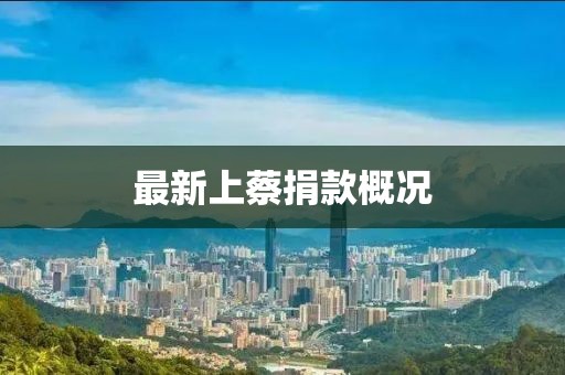 最新上蔡捐款概况