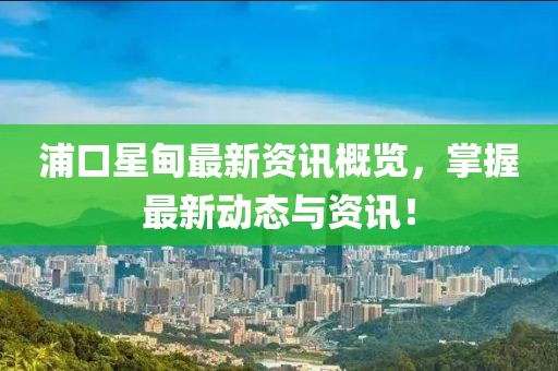浦口星甸最新资讯概览，掌握最新动态与资讯！