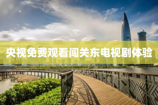 央视免费观看闯关东电视剧体验
