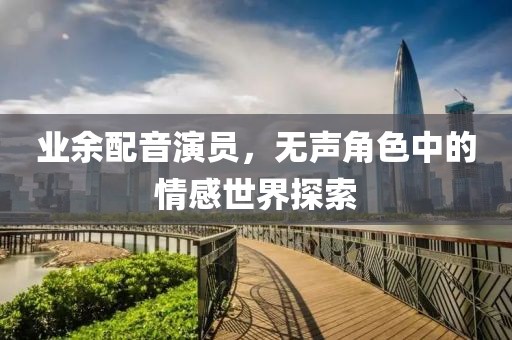 业余配音演员，无声角色中的情感世界探索
