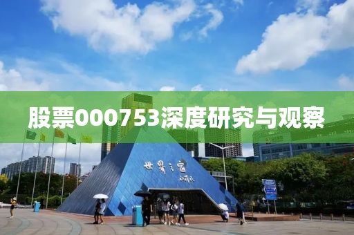 股票000753深度研究与观察
