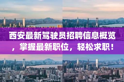 西安最新驾驶员招聘信息概览，掌握最新职位，轻松求职！