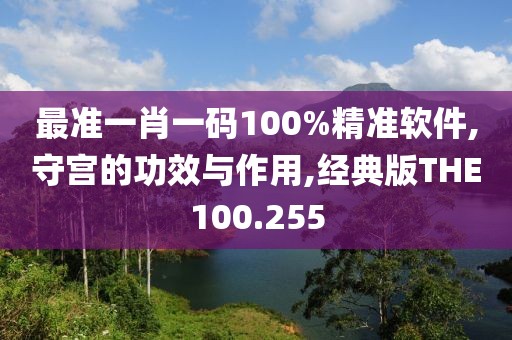 最准一肖一码100%精准软件,守宫的功效与作用,经典版THE100.255