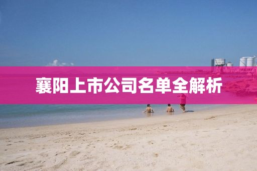 襄阳上市公司名单全解析