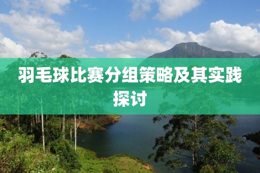 羽毛球比赛分组策略及其实践探讨