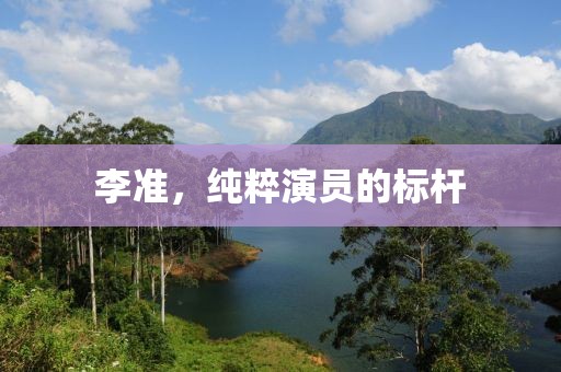 李准，纯粹演员的标杆