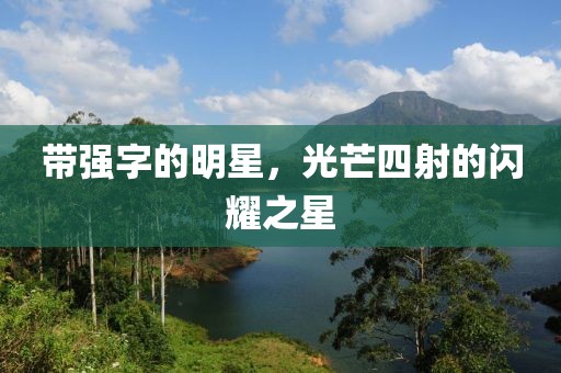 带强字的明星，光芒四射的闪耀之星