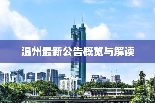 温州最新公告概览与解读