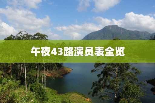 午夜43路演员表全览