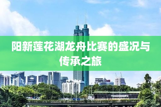 阳新莲花湖龙舟比赛的盛况与传承之旅